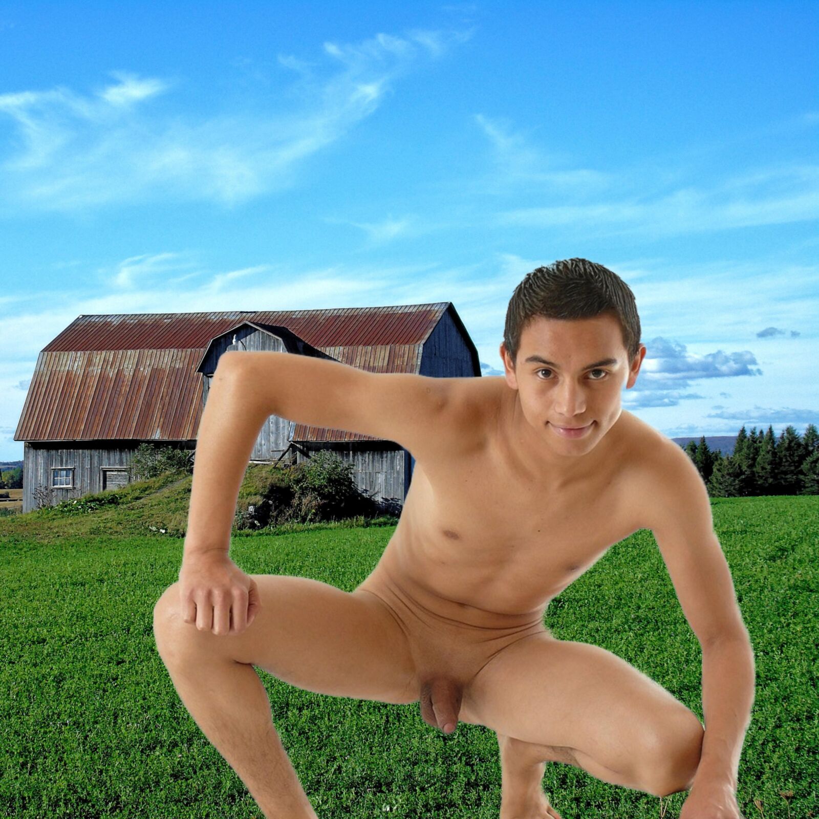 Young free and naked
