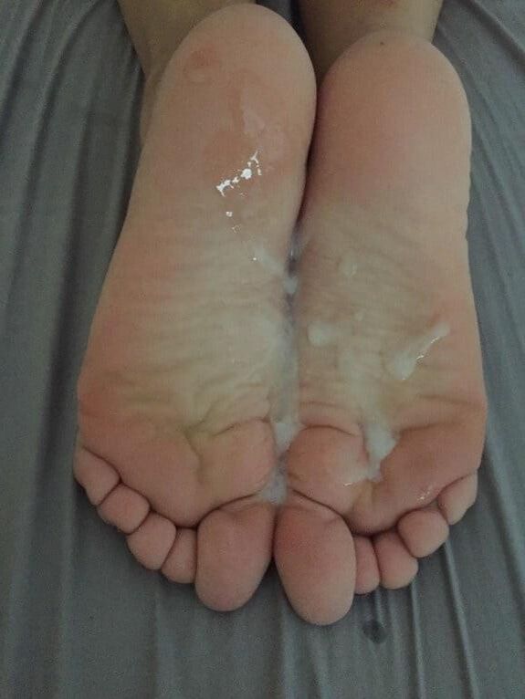 Cum belongs on cute feet 