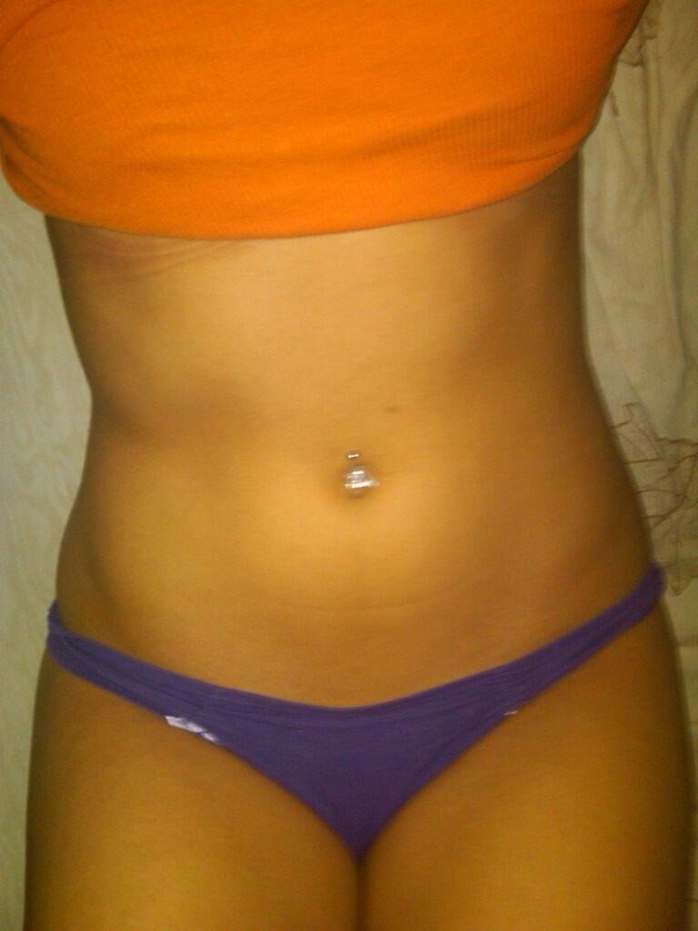 Cute teen posing at home