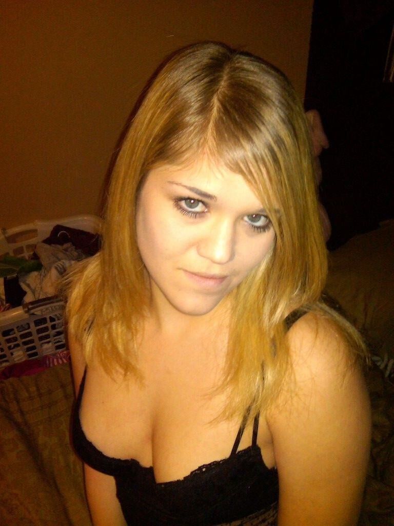Cute teen posing at home