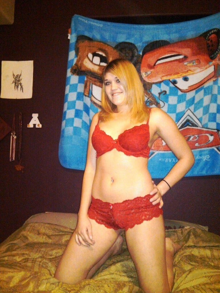Cute teen posing at home