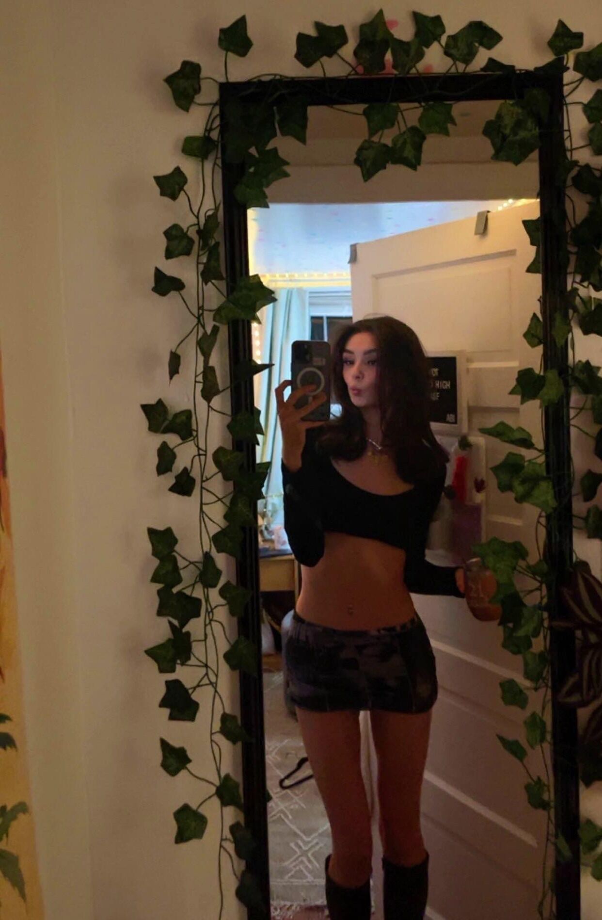That mirror gets a workout