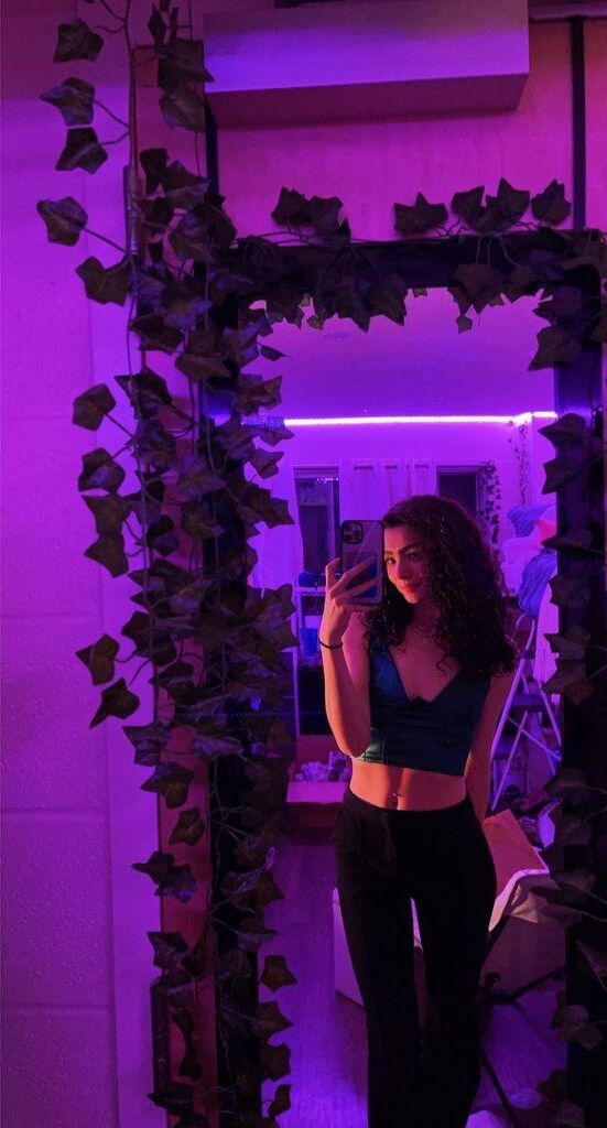 That mirror gets a workout