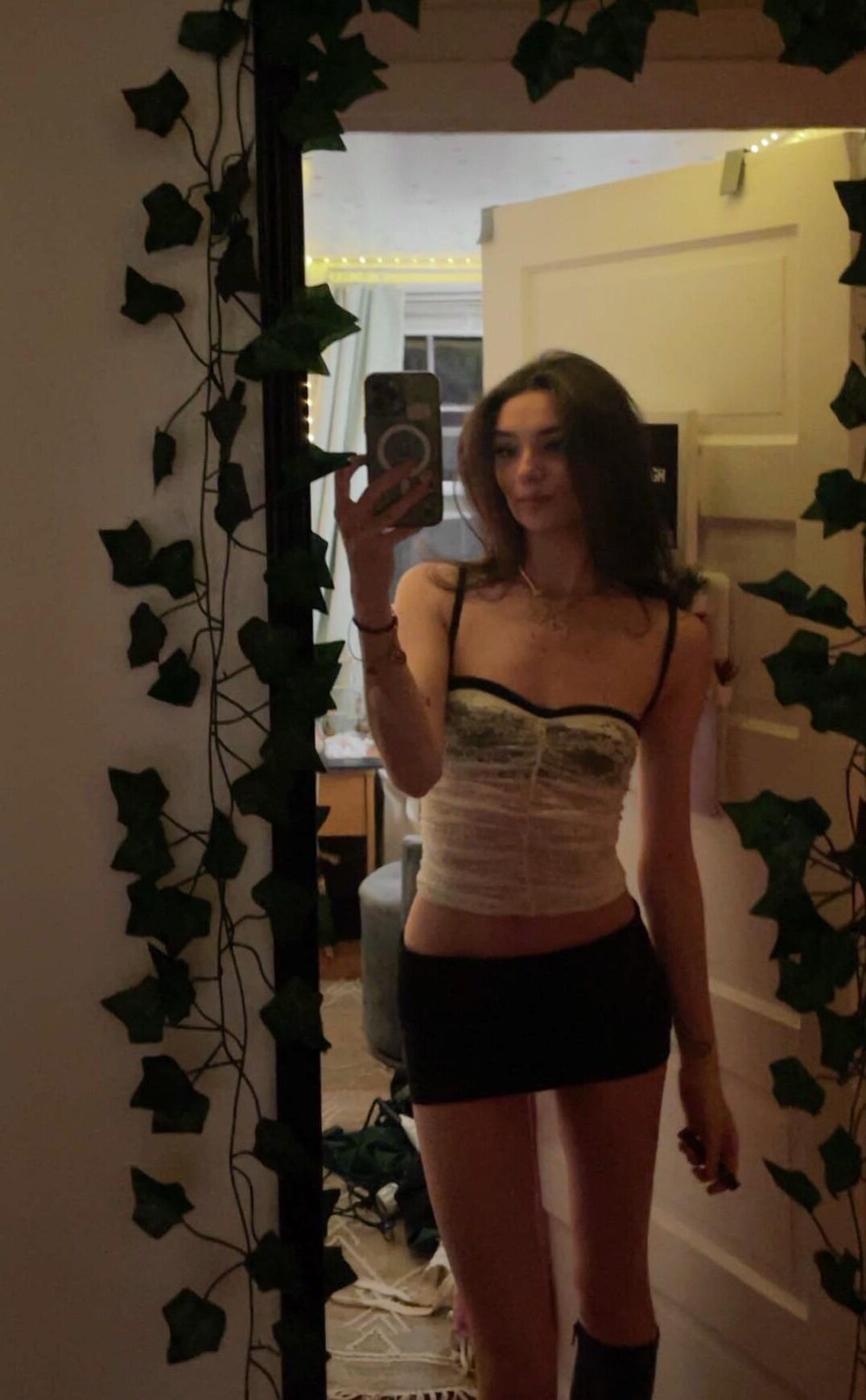 That mirror gets a workout