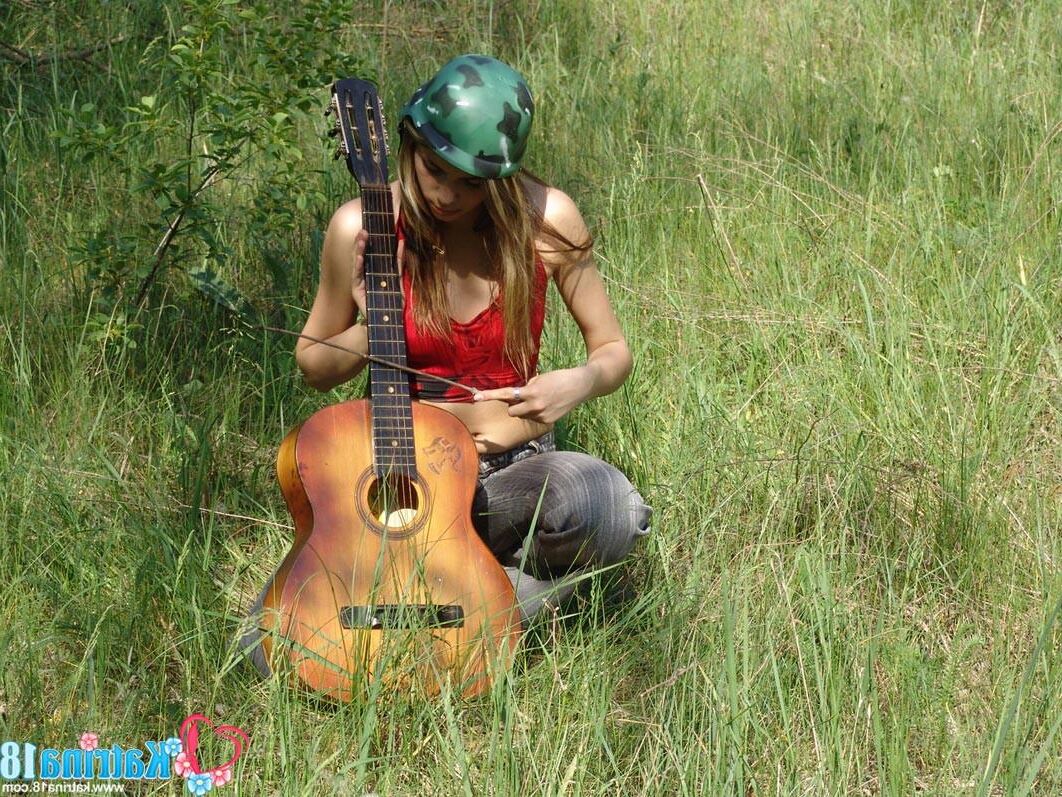 Katrina _ playing guitar