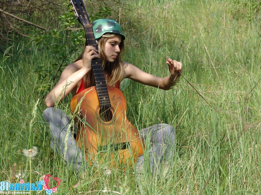 Katrina _ playing guitar