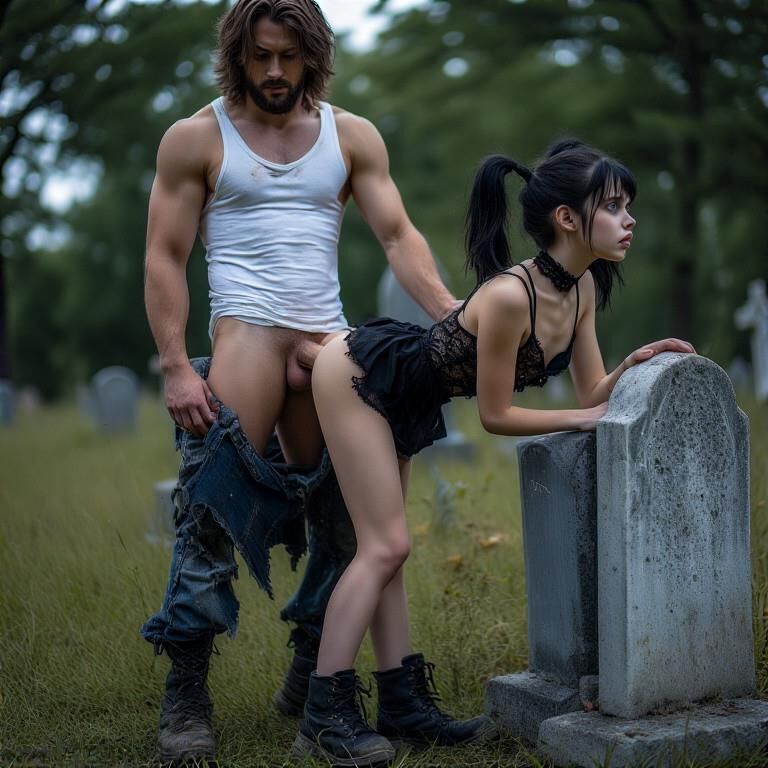 Goth Girl in the Graveyard (anal Ai) 