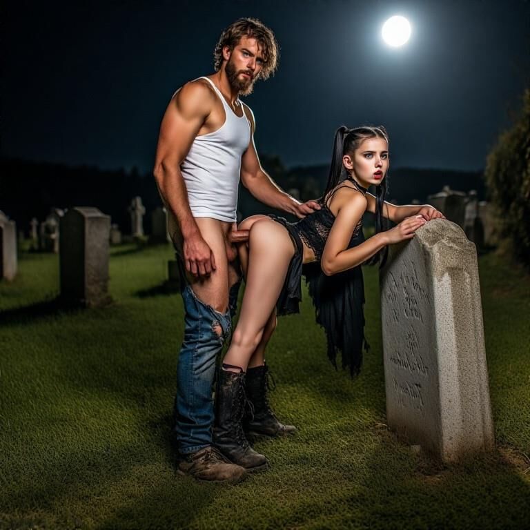 Goth Girl in the Graveyard (anal Ai) 