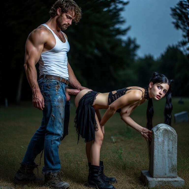 Goth Girl in the Graveyard (anal Ai) 