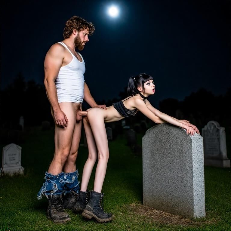Goth Girl in the Graveyard (anal Ai) 