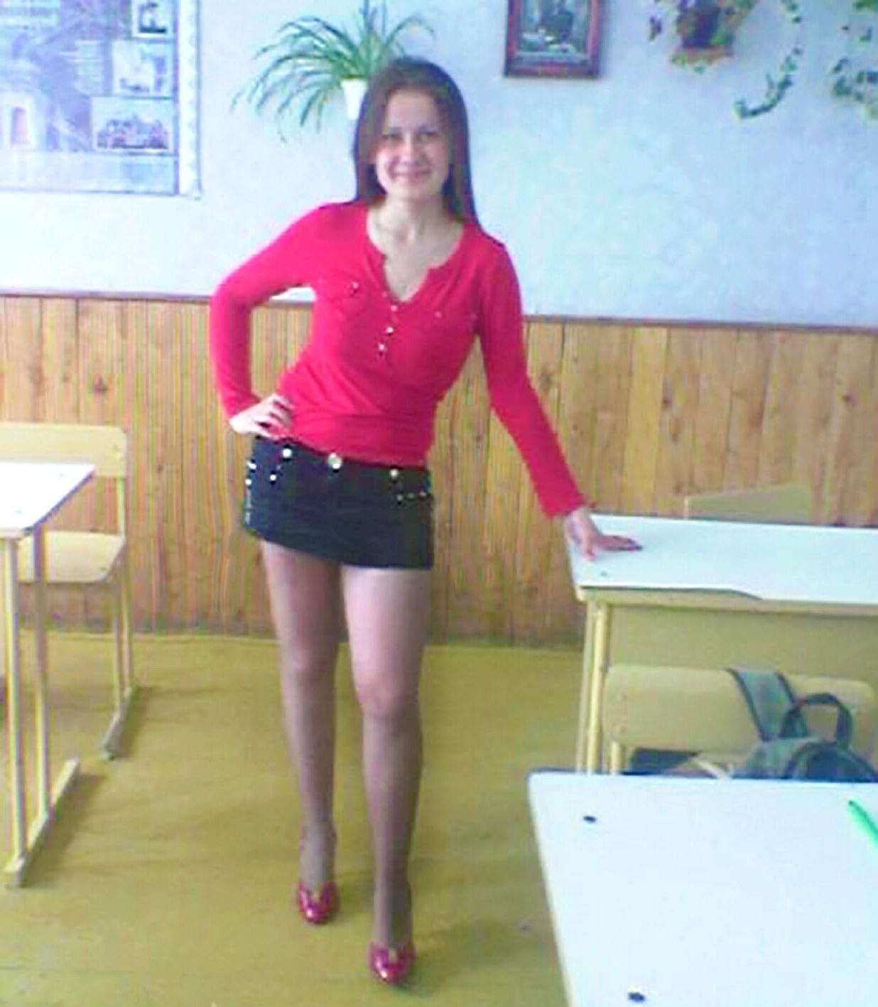 Larissas russian female Students and Teachers in Classroom 