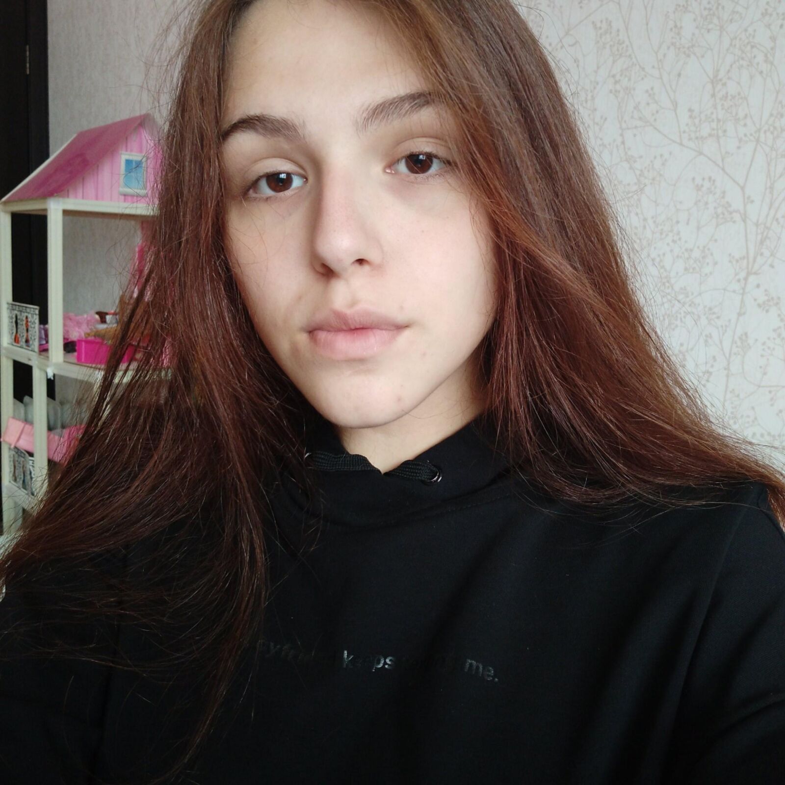 Shy brunette teen with an incredible body