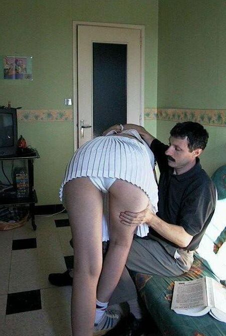 Spank and Shame MMH slim shaved teen brunette tennis outfit