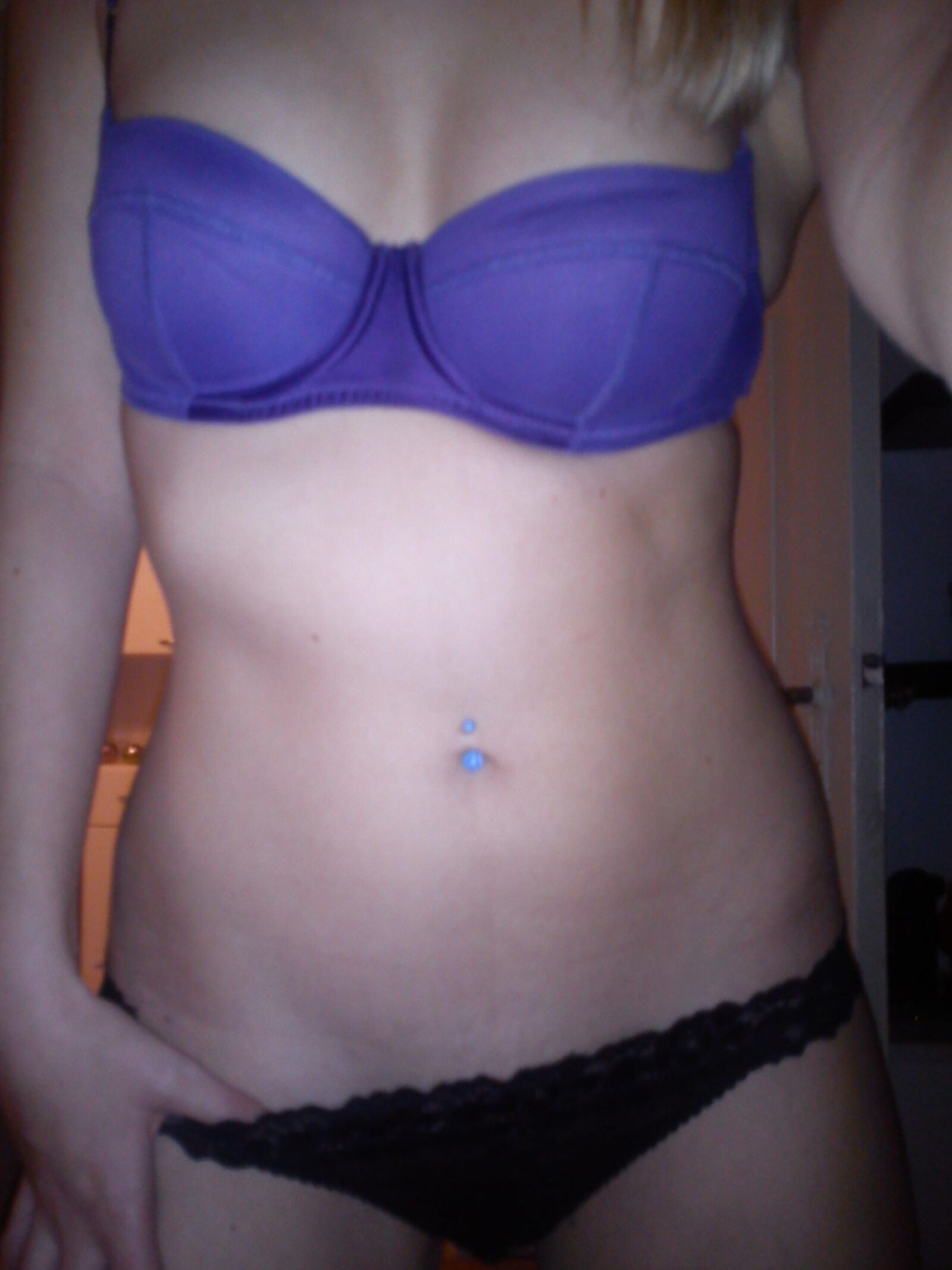 Superbes selfies de petite amie blonde