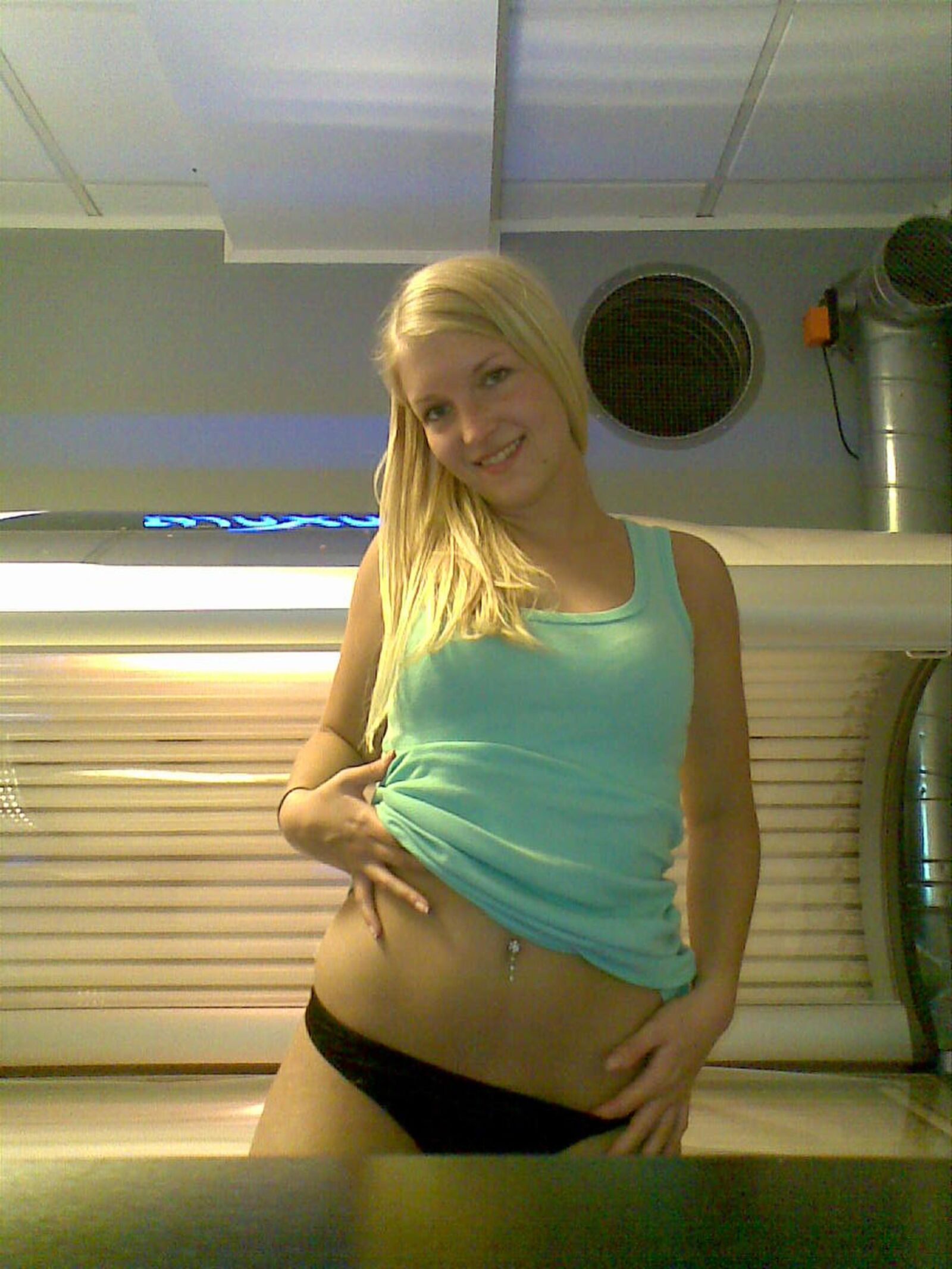Superbes selfies de petite amie blonde