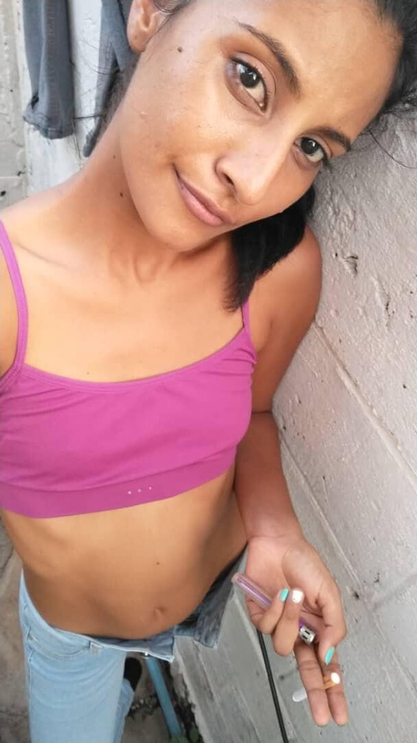 Skinny Latina Rossana B. Net Slut in Pink Undies exposed