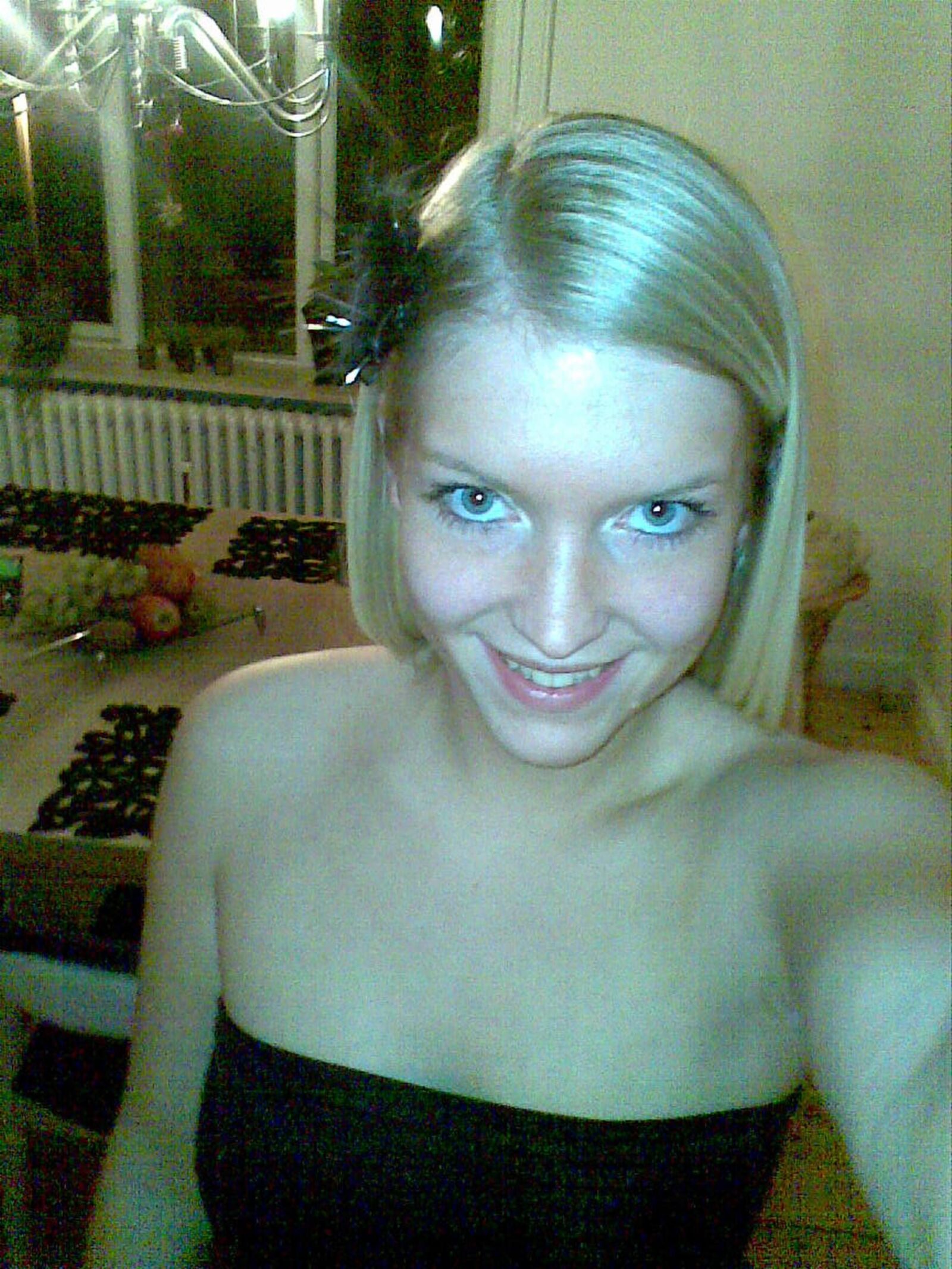 Superbes selfies de petite amie blonde