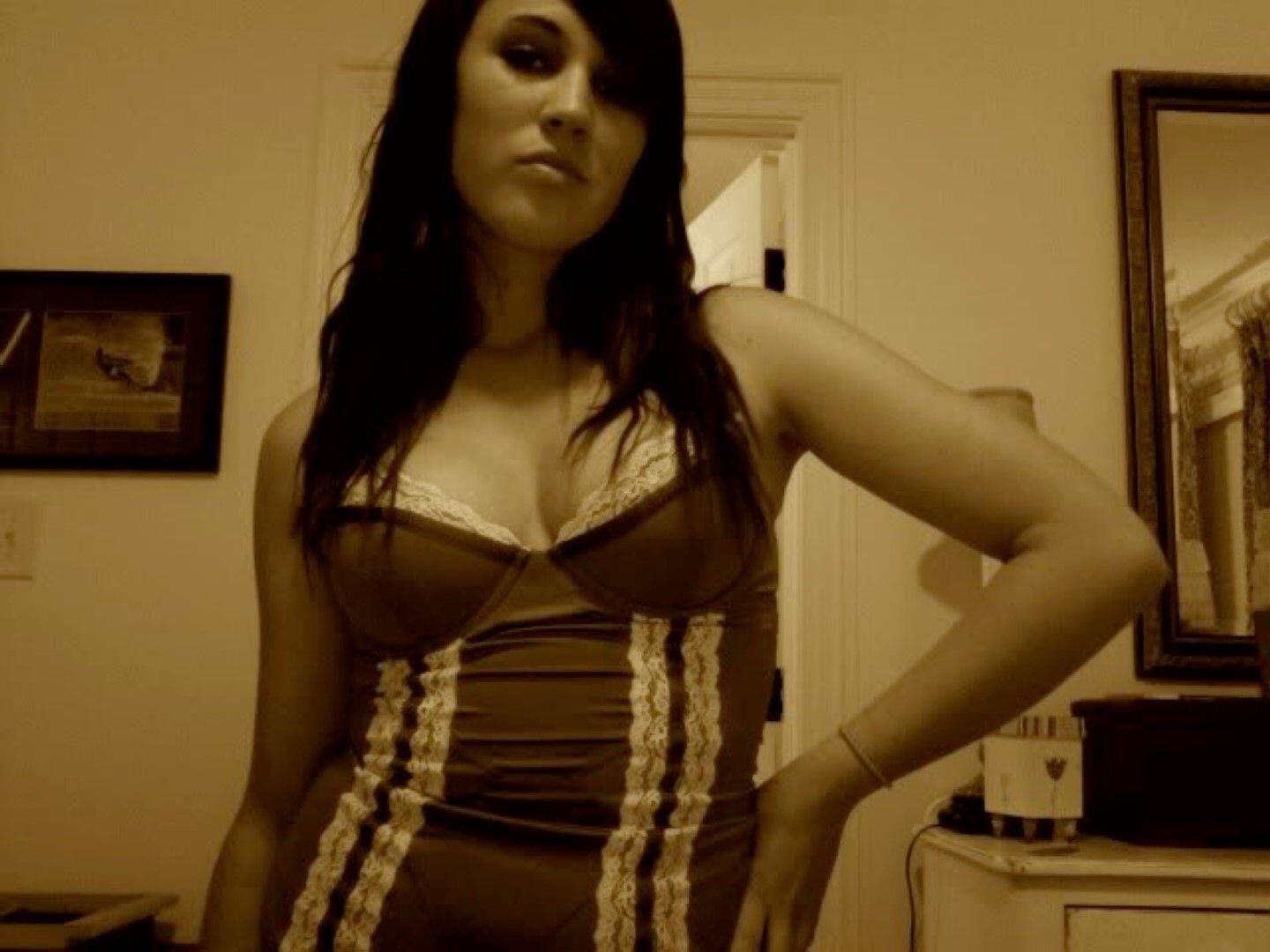 Sultry brunette teen