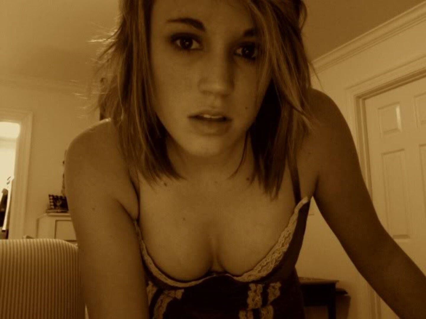 Sultry brunette teen