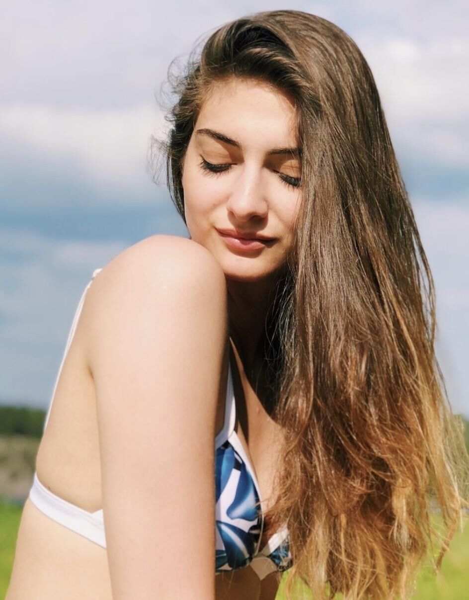Sexy brunette college teen