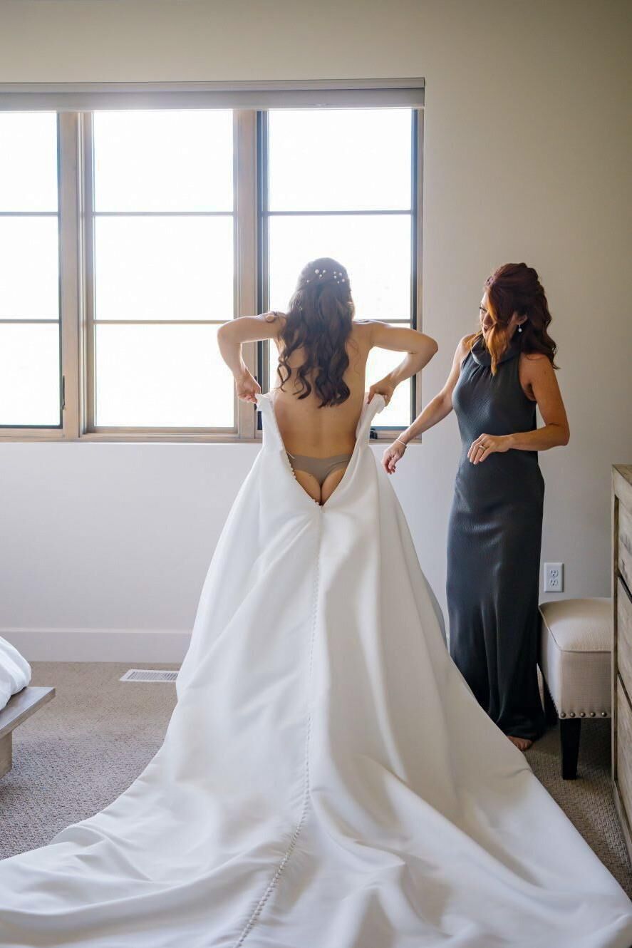 Novia caliente el día de la boda