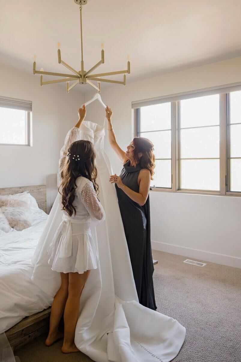 Novia caliente el día de la boda