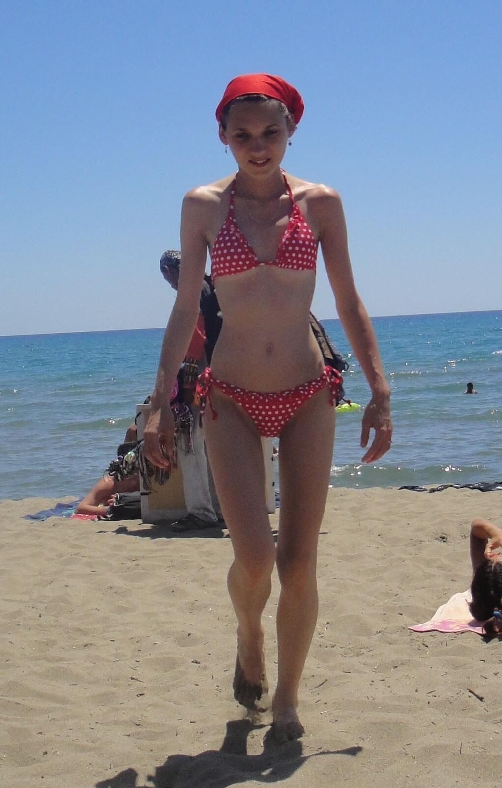 Skinny Polish Maja in red bikini