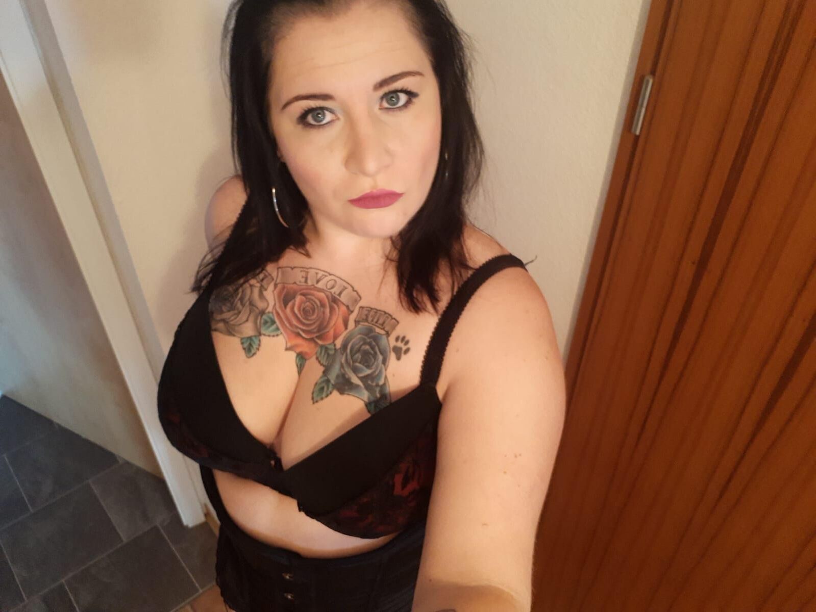 BBW German Tattoo Teen Ela from Freudenstadt Exposed