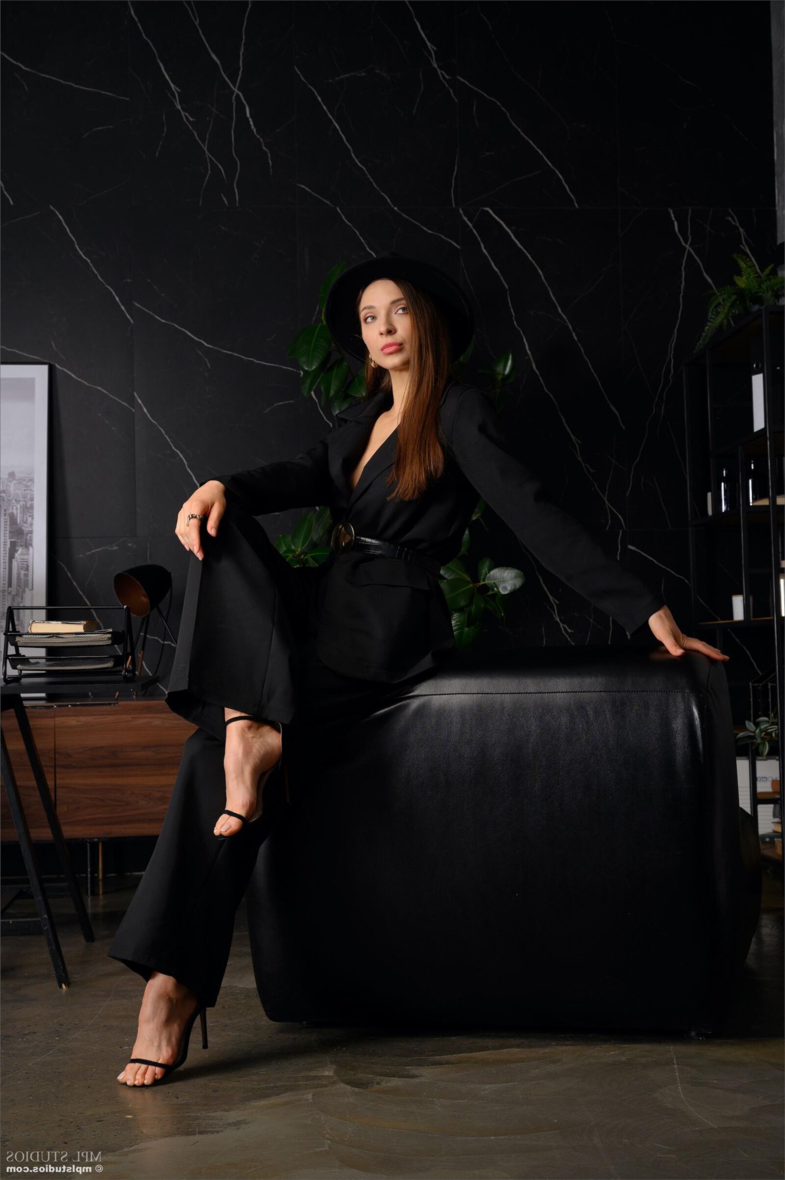 Mplstudios Mariana schwarzes Leder
