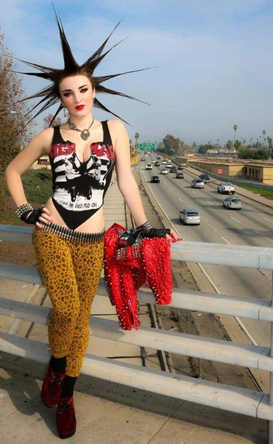 sexy punk teen with sexy legs