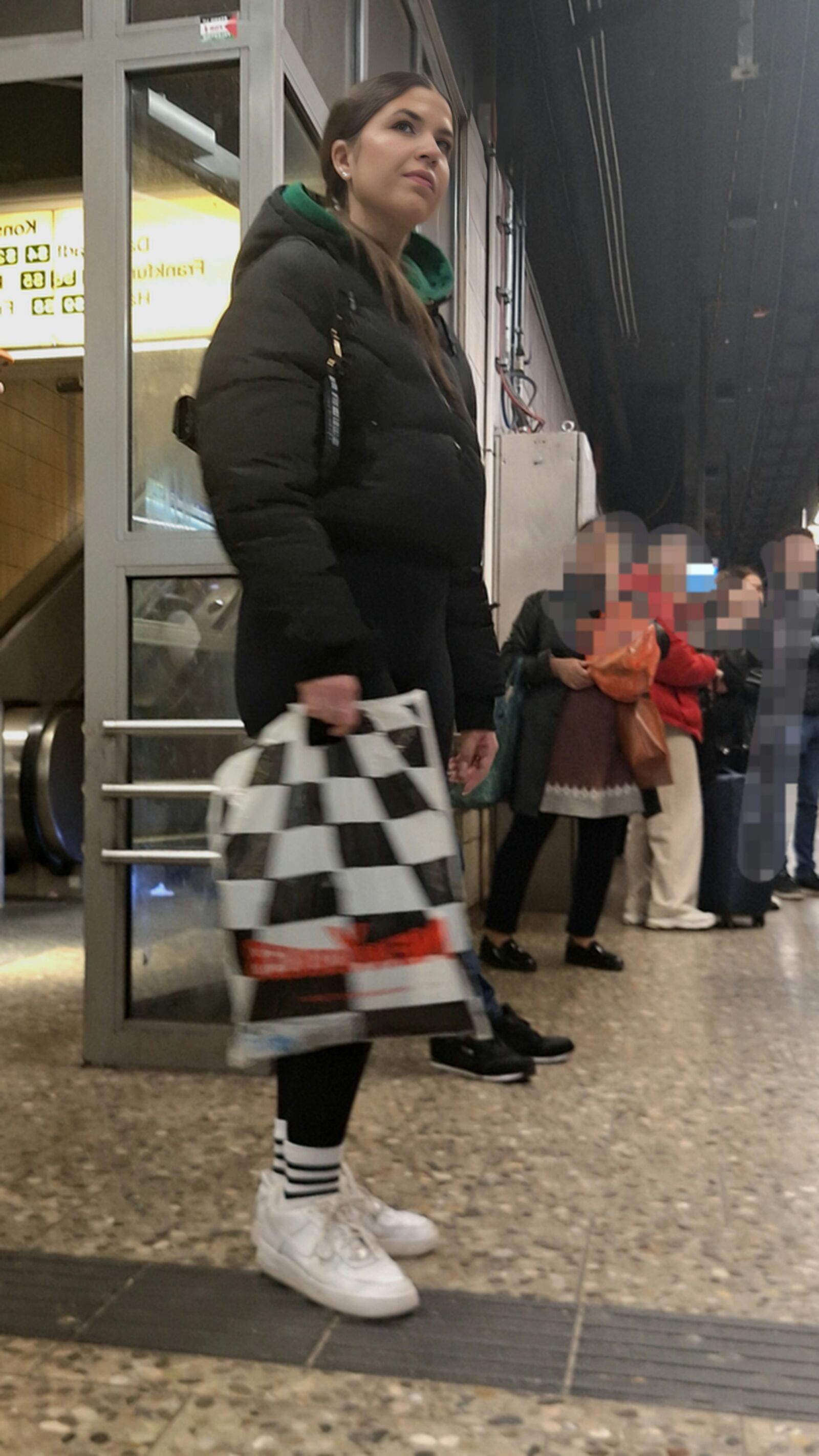 Black leggings white socks
