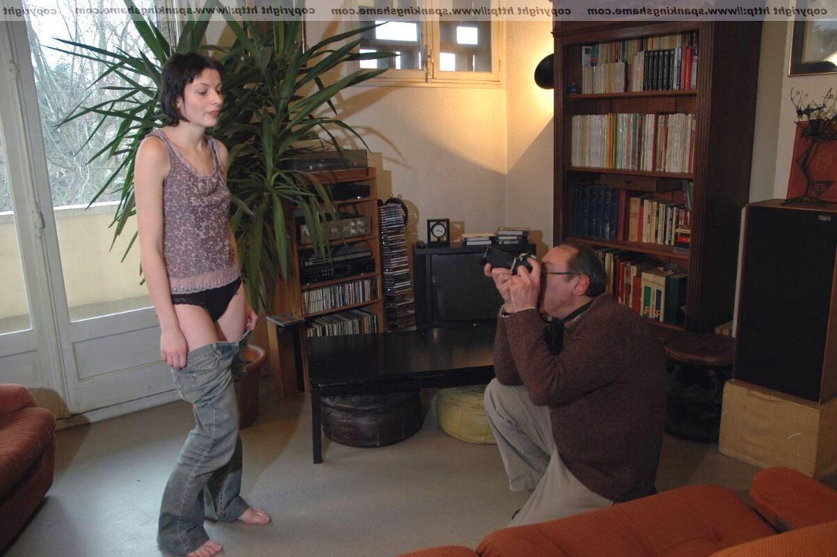 Spank and Shame GM black undies two men photo shoot