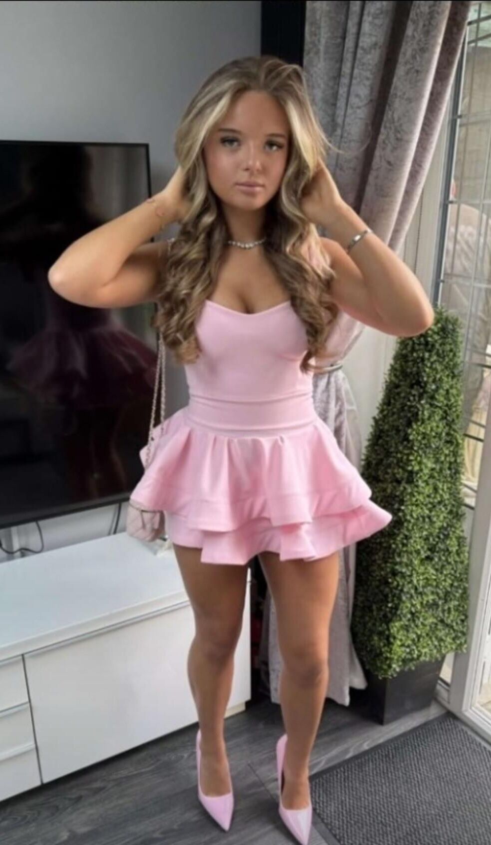 Tight BIMBO chav teen Ronni is ready to be used by mature men