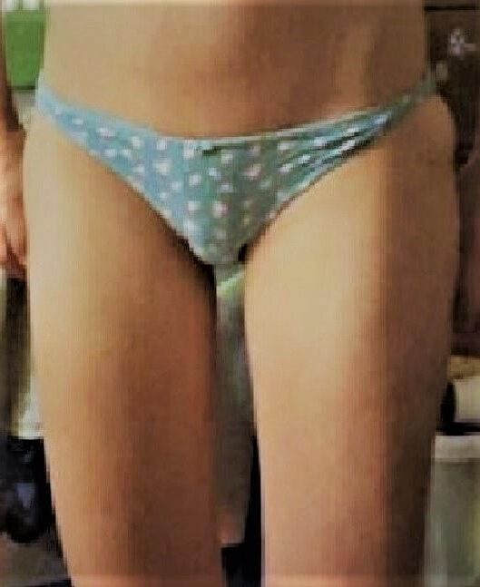 Skinny Polish Maja pregnant and in blue undies cameltoe queen