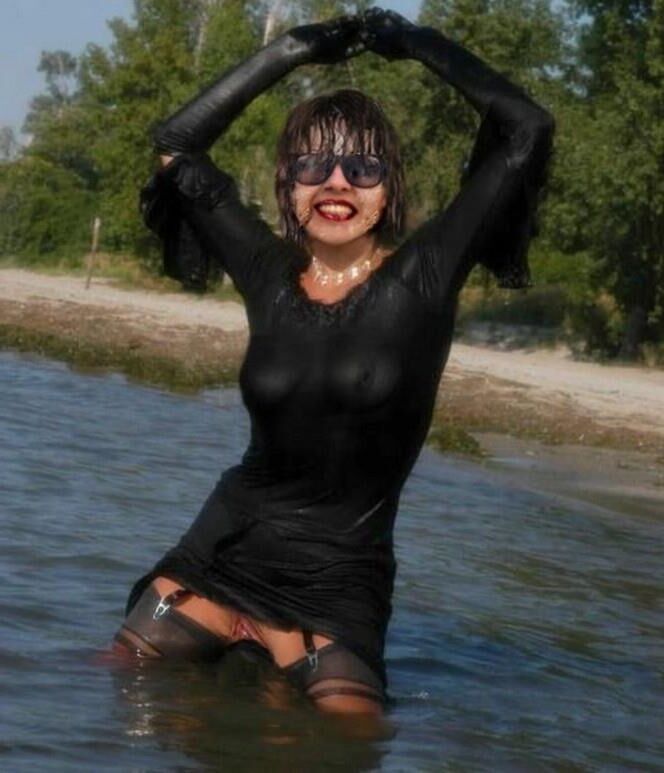 dressed in black