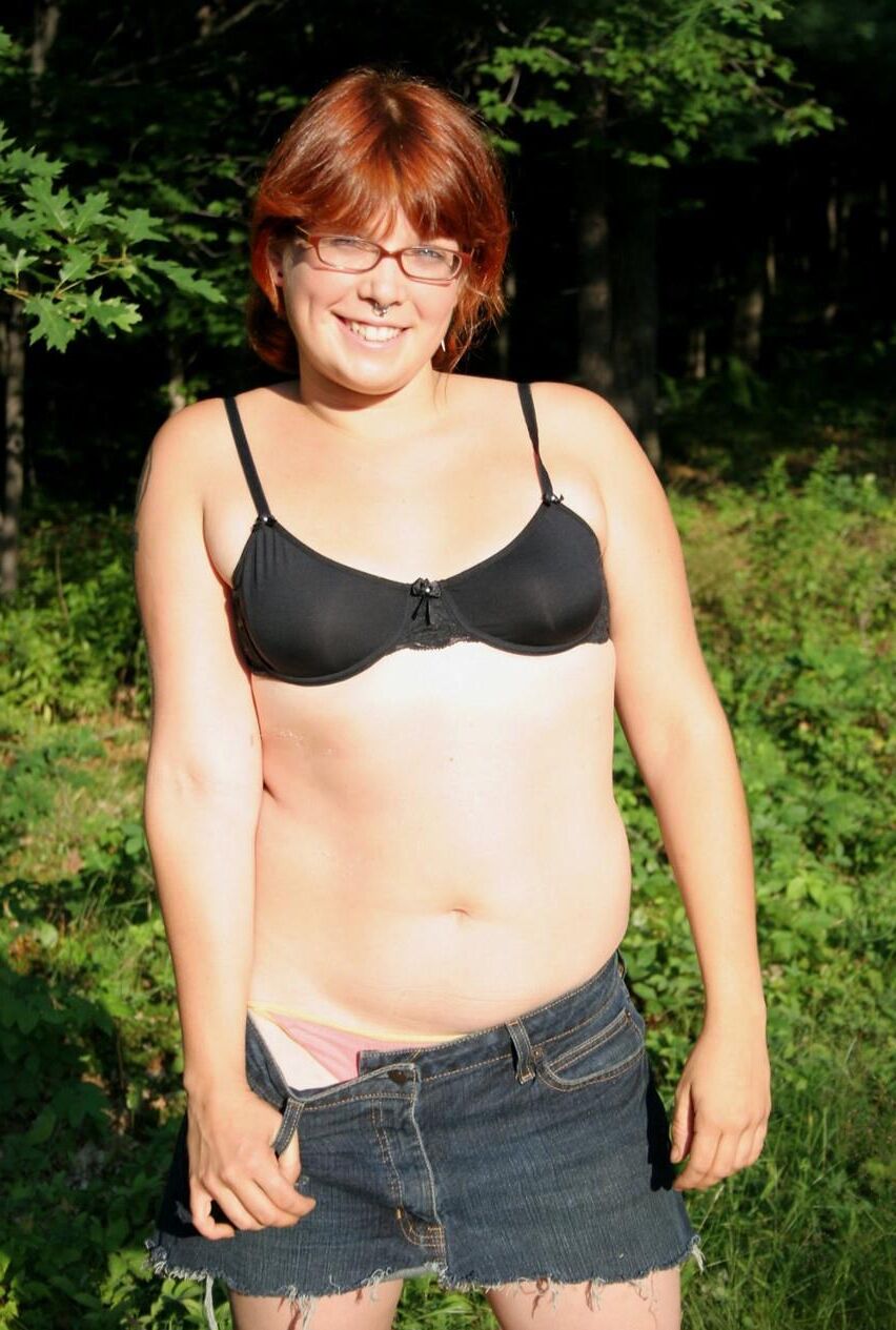 Chubby hairy redhead teen with small puffy tits sissy