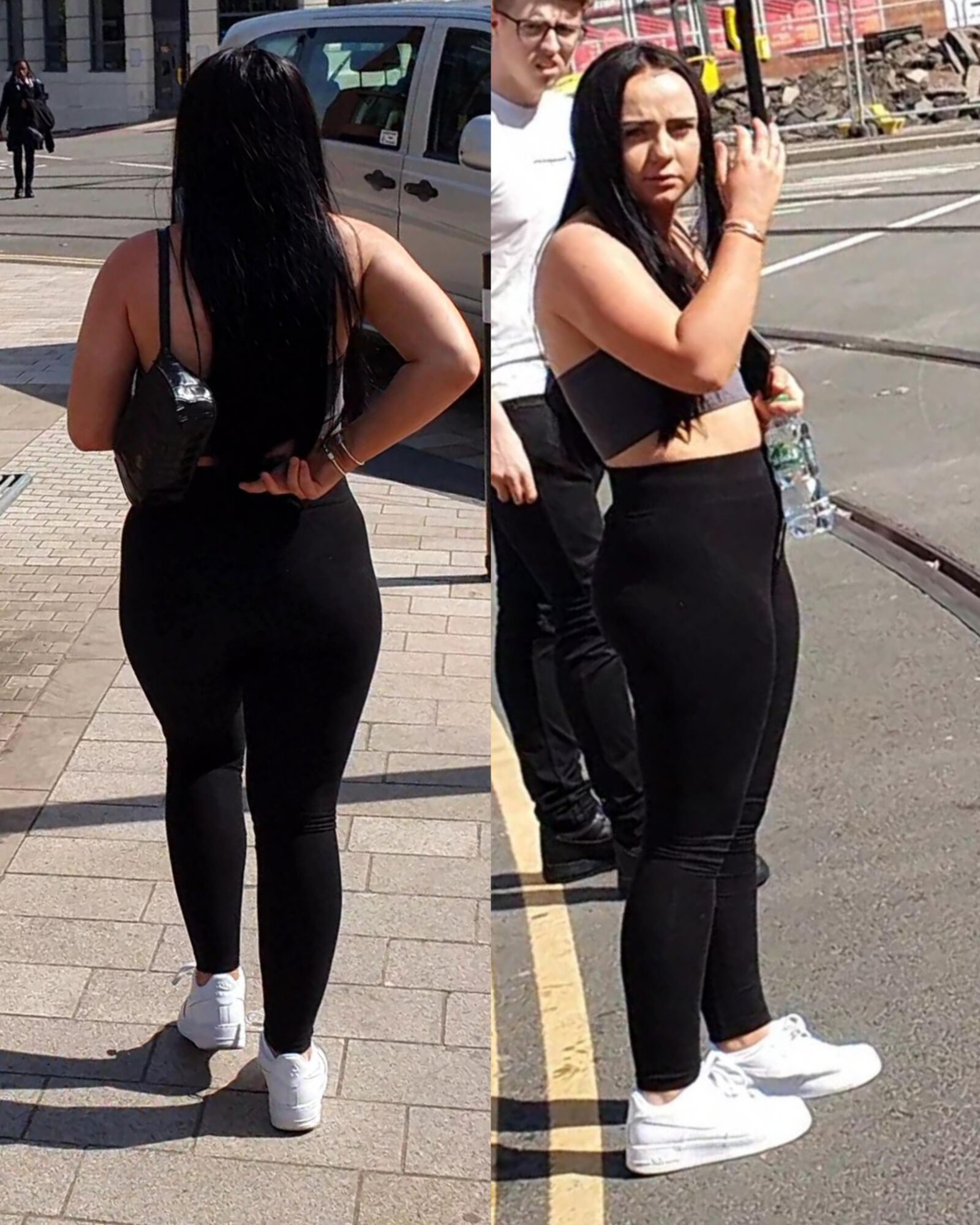 [CANDID] CHAV SHOWS OFF HER BIG BUBBLE BUTT