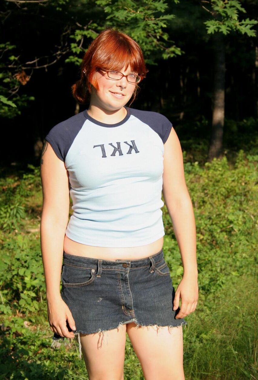 Chubby hairy redhead teen with small puffy tits sissy